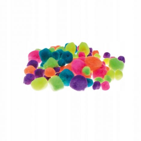 Pompony kreatywne Brewis Neon, 78szt - 2